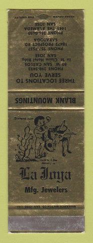Matchbook Cover - La Joya Jewelry San Jose CA Sarasota FL SAMPLE WEAR