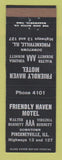 Matchbook Cover - Friendly Haven Motel Pinckneyville IL