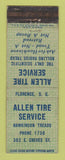 Matchbook Cover - Allen Tire Service Florence SC WEAR