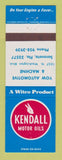 Matchbook Cover - Kendall oil Yow Auto & Machine Sarasota FL