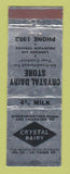 Matchbook Cover - Crystal Dairy Store