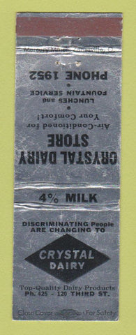Matchbook Cover - Crystal Dairy Store