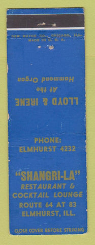 Matchbook Cover - Shangri La Restaurant Elmhurst IL WEAR