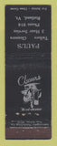 Matchbook Cover - Paul's Tailors Cleaners Rutland VT WEAR