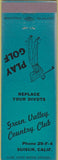Matchbook Cover - Green Valley Country Club Suisun CA golfer
