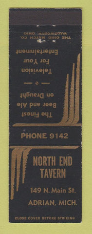 Matchbook Cover - North End Tavern Adrian MI