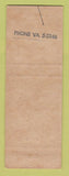 Matchbook Cover - Towne Motel McBain MI low phone #