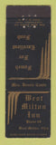 Matchbook Cover - West Milton Inn OH WEAR