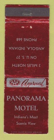 Matchbook Cover - Panorama Motel Angola IN WEAR