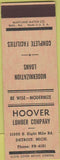 Matchbook Cover - Hoover Lumber Company Detroit MI