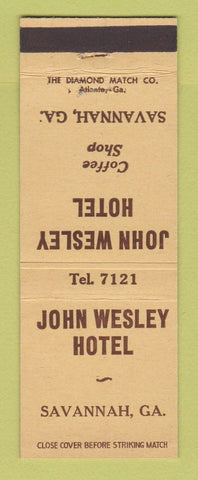Matchbook Cover - John Wesley Hotel Savannah GA