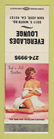 Matchbook Cover - Everglades Lounge San Jose CA pinup SAMPLE