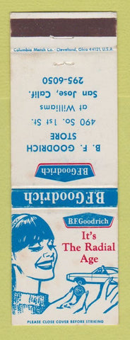 Matchbook Cover - BF Goodrich Tires Store San Jose CA WEAR