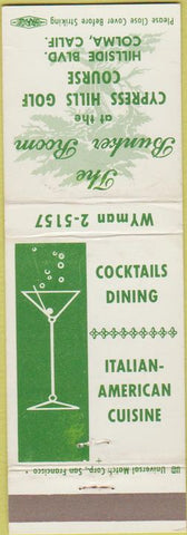 Matchbook Cover - Cypress Hills Golf Course Colma CA