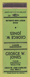 Matchbook Cover - George Jones Real Estate San Jose CA