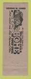 Matchbook Cover - George Jones Real Estate San Jose CA