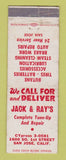 Matchbook Cover - Jack and Ray's Auto Repair San Jose CA WEAR