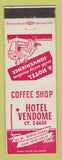 Matchbook Cover - Hotel Vendome San Jose CA