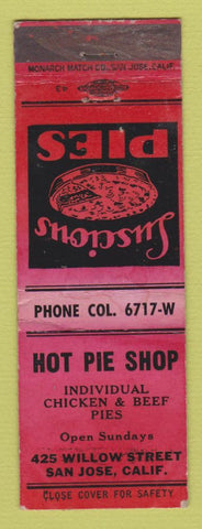 Matchbook Cover - Hot Pie Shop San Jose CA WEAR