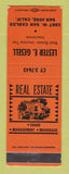 Matchbook Cover - Lester Gesell Real Estate Insurance San Jose CA SAMPLE