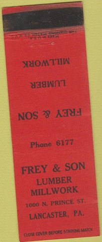Matchbook Cover - Frey  and  Son Lumber Lancaster PA