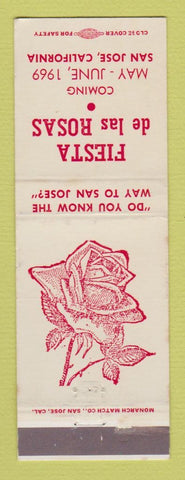 Matchbook Cover - Fiesta de las Rosas San Jose CA 1969