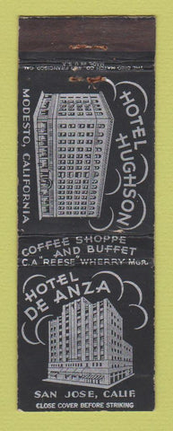 Matchbook Cover - Hotel De Anza San Jose CA