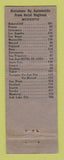 Matchbook Cover - Hotel De Anza San Jose CA