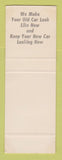 Matchbook Cover - Larry's Auto Waxing Detailing San Jose CA pinup SAMPLE