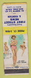 Matchbook Cover 1st Street News Fountain Frank Simonetti San Jose CA pinup WORN