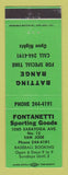 Matchbook Cover - Fontanetti Sporting Goods Batting Gage San Jose CA