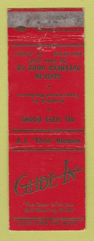 Matchbook Cover - Glide In Garage Doors San Jose CA WEAR