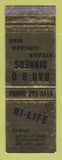 Matchbook Cover - HI Life Cocktails Restaurant San Jose CA SAMPLE WEAR