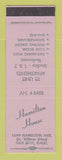 Matchbook Cover - Hamilton House Apartments San Jose CA SAMPLE