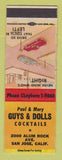 Matchbook Cover - Paul & Mary's Guys and Dolls Bar San Jose CA SAMPLE