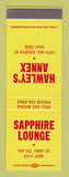 Matchbook Cover - Hawley's Annex San Jose CA Sapphire Lounge SAMPLE