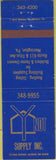 Matchbook Cover - YNOT Supply Co Lumber Warrington PA