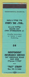 Matchbook Cover - Independence Insurance Service San Jose CA SAMPLE WEAR