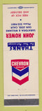 Matchbook Cover - Chevron oil gas John Hower San Jose CA