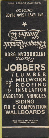 Matchbook Cover - Chicago Riverdale Lumber Chicago IL