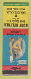 Matchbook Cover - Kurt Keltner Liquor San Jose CA pinup girlie back