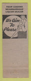 Matchbook Cover - Kurt Keltner Liquor San Jose CA pinup girlie back