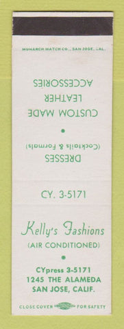 Matchbook Cover - Kelly's Fashions Women's Clothes San Jose CA SAMPLE