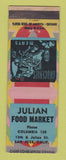 Matchbook Cover - Julian Food Market Grocery San Jose CA