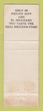 Matchbook Cover - El Mexicano Mexican Restaurant San Jose CA WEAR