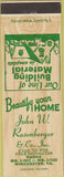 Matchbook Cover - John Rosenberger Lumber Winchester VA