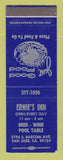 Matchbook Cover - Ernie's Inn billiards San Jose CA SAMPLE