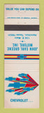 Matchbook Cover - Chevrolet  John Greene Hamilton TX