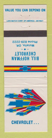Matchbook Cover - Chevrolet  Bill Hoffman Molalla OR WEAR