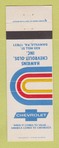 Matchbook Cover - Chevrolet  Hawkins Oldsmobile Danville PA
